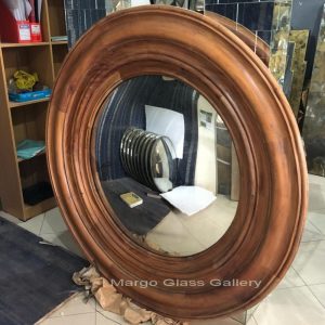 Large Convex Mirror Wooden Frame Farfalla MG 050015