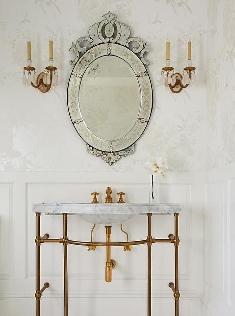 Modern Oval Venetian Mirror