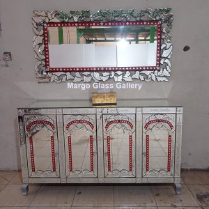 1 Set Venetian Mirror Rectangular  & Cabinet MG 006297