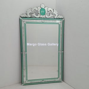 Venetian Wall Mirror List Green MG 080106