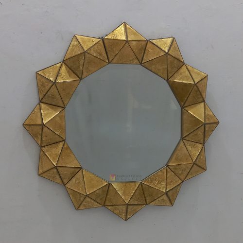 Round Wall Mirror Gold 3D MG 018098